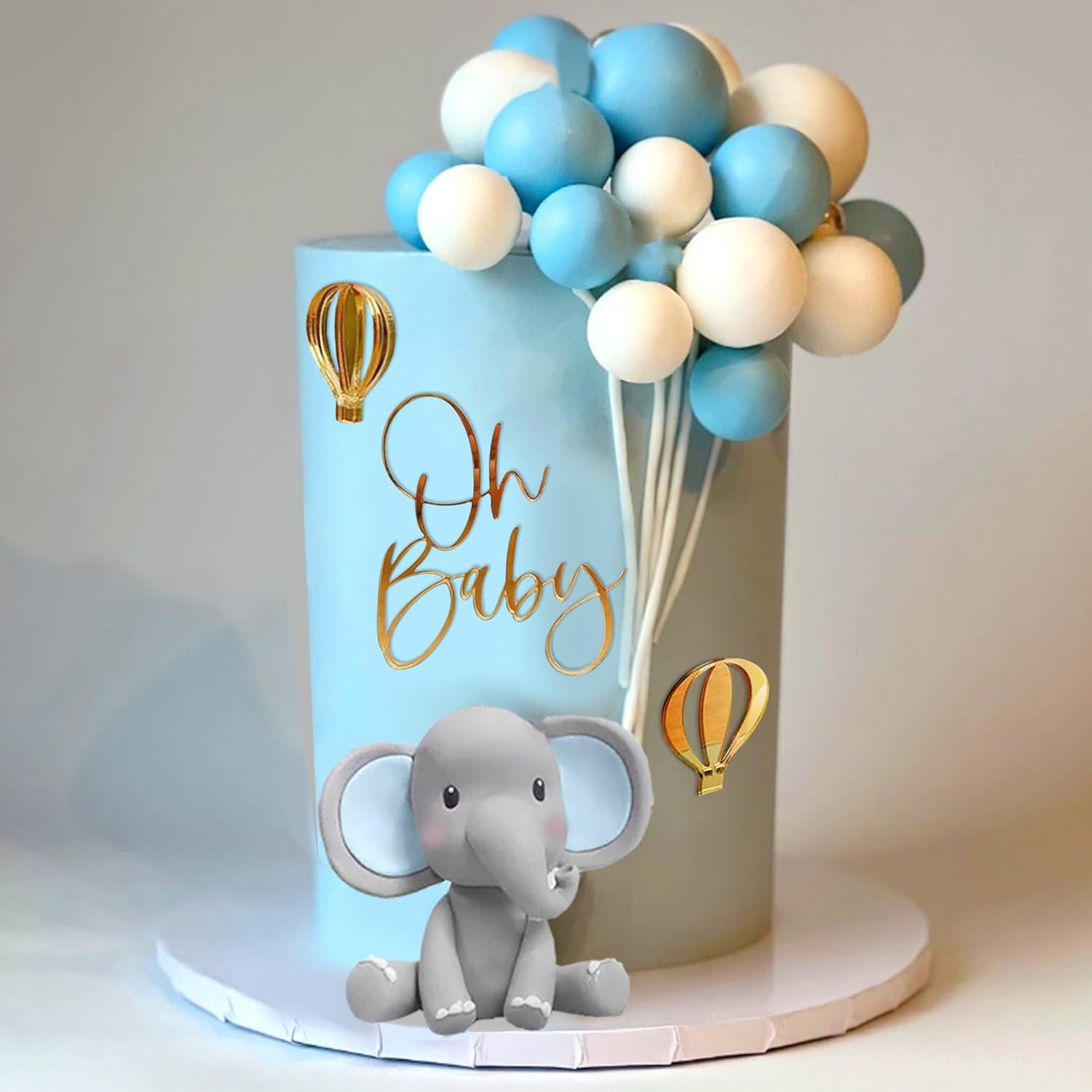 Elephant Cake Decoration with  - Baby Nursery Hot Air Balloon 评论和价格