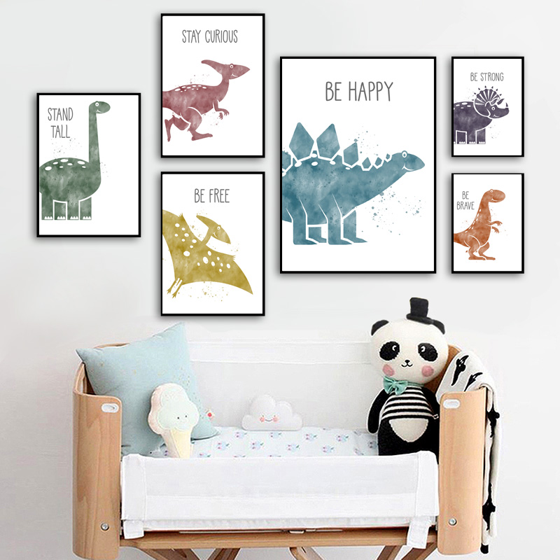 Cute Dinosaur Cartoon Animal Q - Baby Nursery Mirror 评论和价格