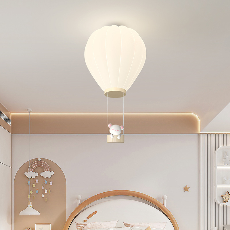 Cream Style Children's Room Ce - Baby Nursery Hot Air Balloon 评论和价格